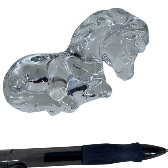 "Princess House Pets" 24% Lead‎ Crystal Horse Statue,4"L x 2.5"D x 2.5" Depth - Picture 2 of 7